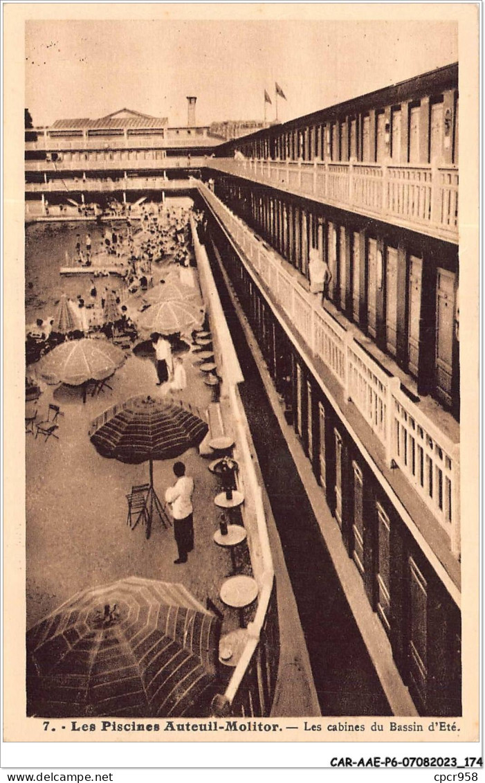 CAR-AAEP6-75-0592 - PARIS XVI - LES PISCINES AUTEUIL-MOLITOR - Les Cabines Du Bassins D'ete - Andere & Zonder Classificatie