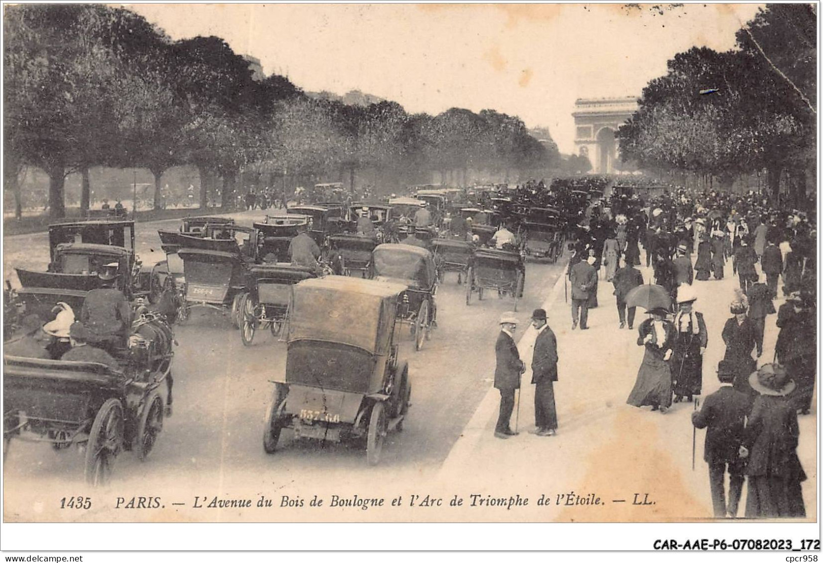 CAR-AAEP6-75-0591 - PARIS XVI - L'avenue Du Bois De Boulogne, L'arc De Triomphe  - Carte Pliee, Vendue En L'etat - Parigi By Night
