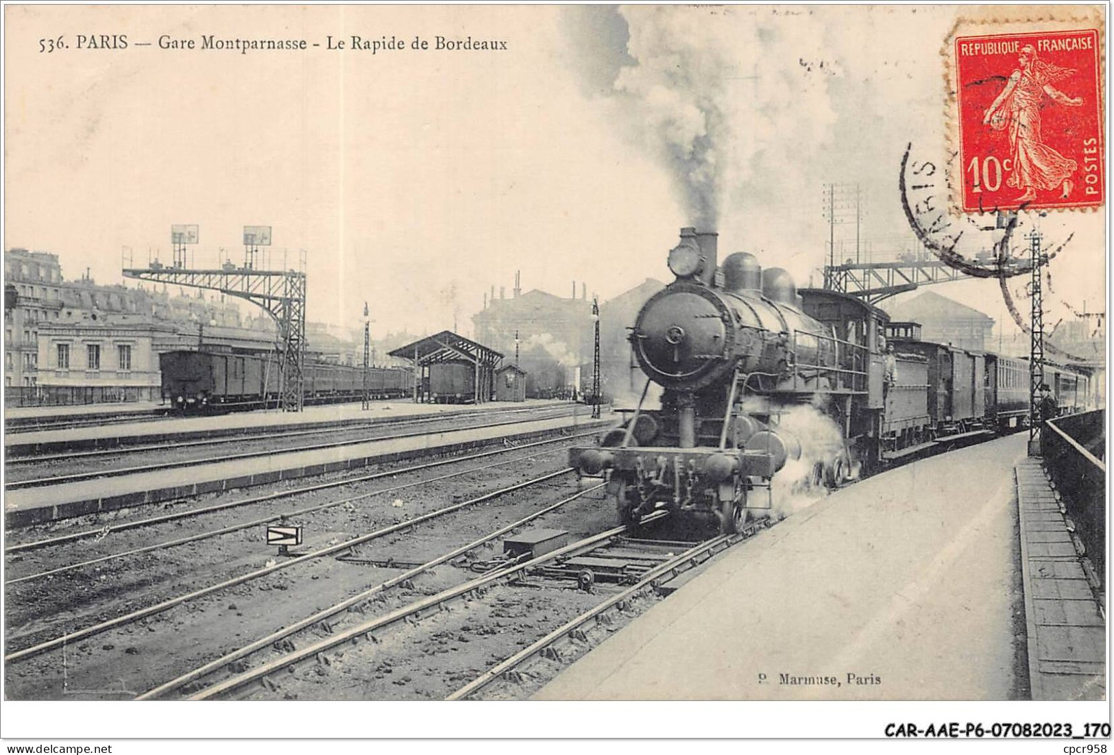 CAR-AAEP6-75-0590 - PARIS XV - Gare Montparnasse - Le Rapide De Bordeaux - Train - Paris By Night