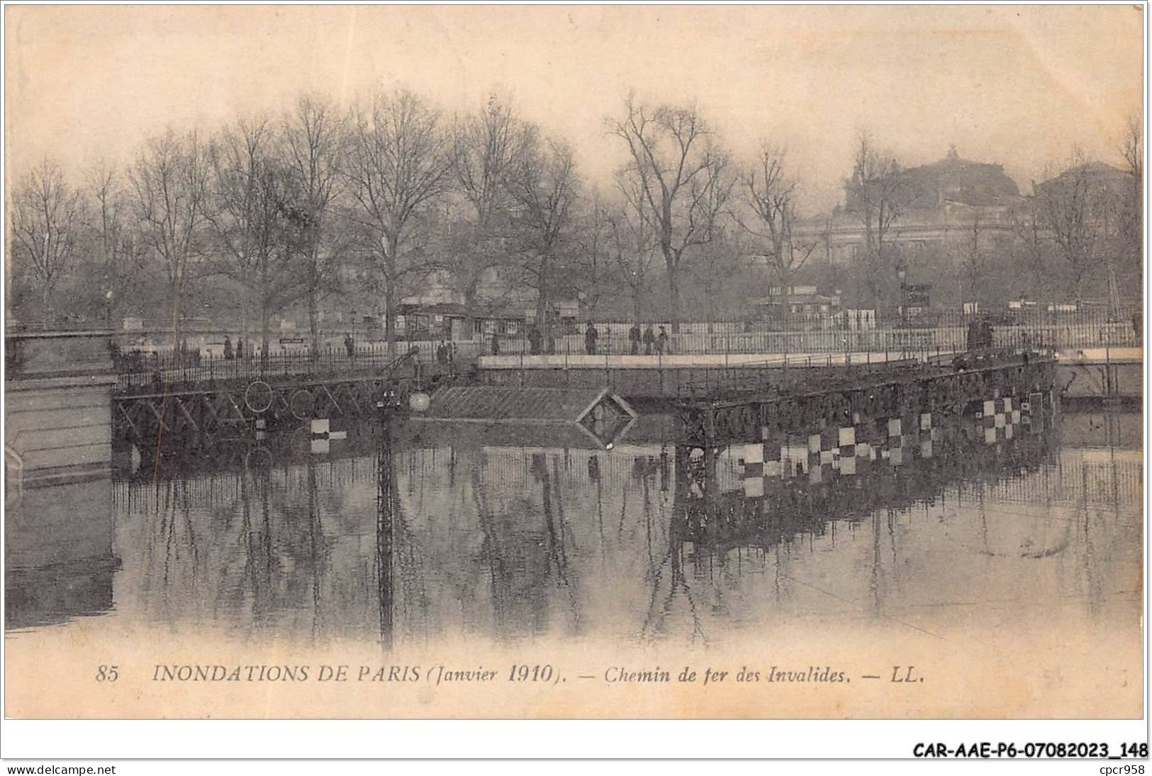 CAR-AAEP6-75-0579 - PARIS INONDE - Chemin De Fer Des Invalides - Andere & Zonder Classificatie