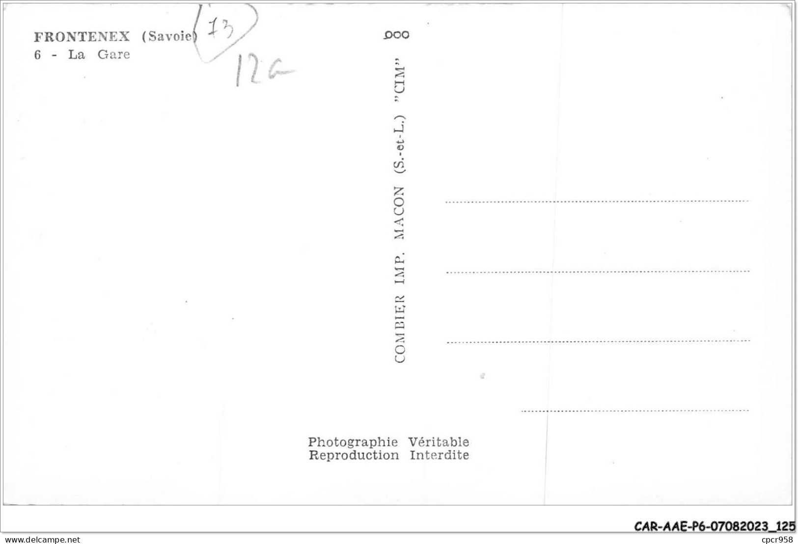 CAR-AAEP6-73-0567 - FRONTENEX - La Gare - Andere & Zonder Classificatie