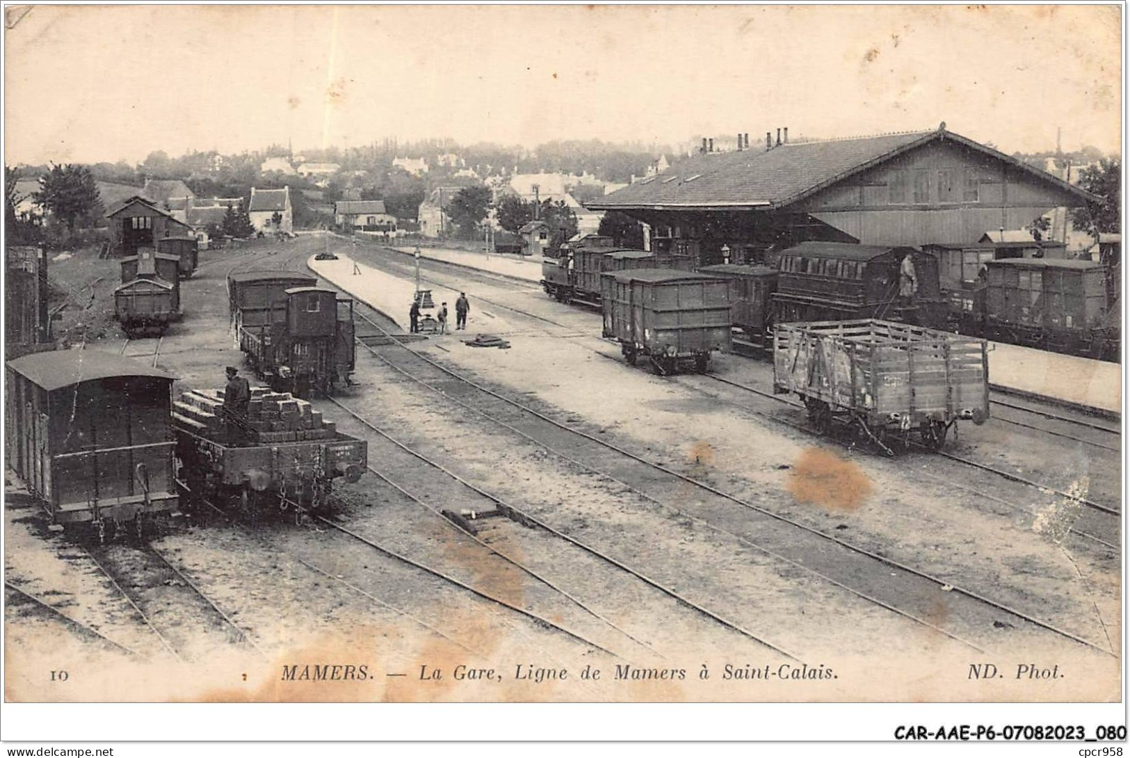 CAR-AAEP6-72-0545 - MAMERS - La Gare - Ligne De Mamers A Saint-calais - Train - Carte Pliee, Vendue En L'etat - Mamers