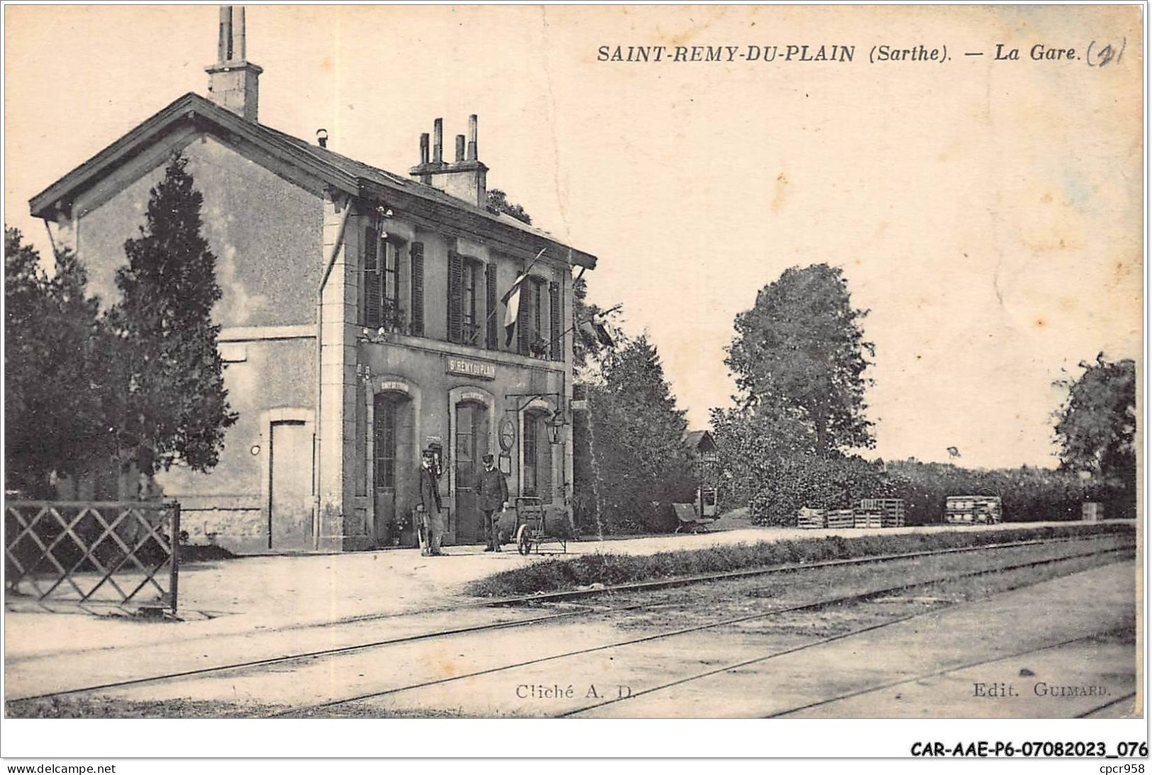 CAR-AAEP6-72-0543 - SAINT-REMY-DU-PLAIN - La Gare - Carte Vendue En L'etat - Other & Unclassified