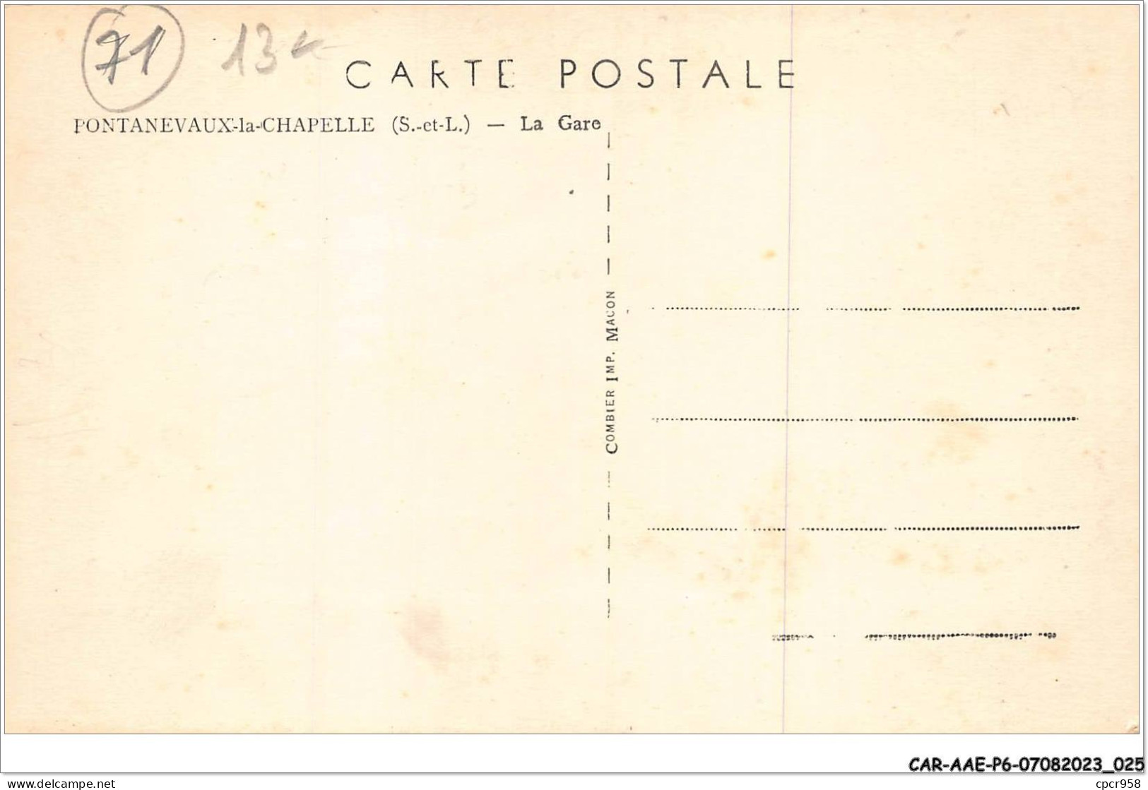 CAR-AAEP6-71-0517 - FONTANEVAUX-LA-CHAPELLE - La Gare - Autres & Non Classés