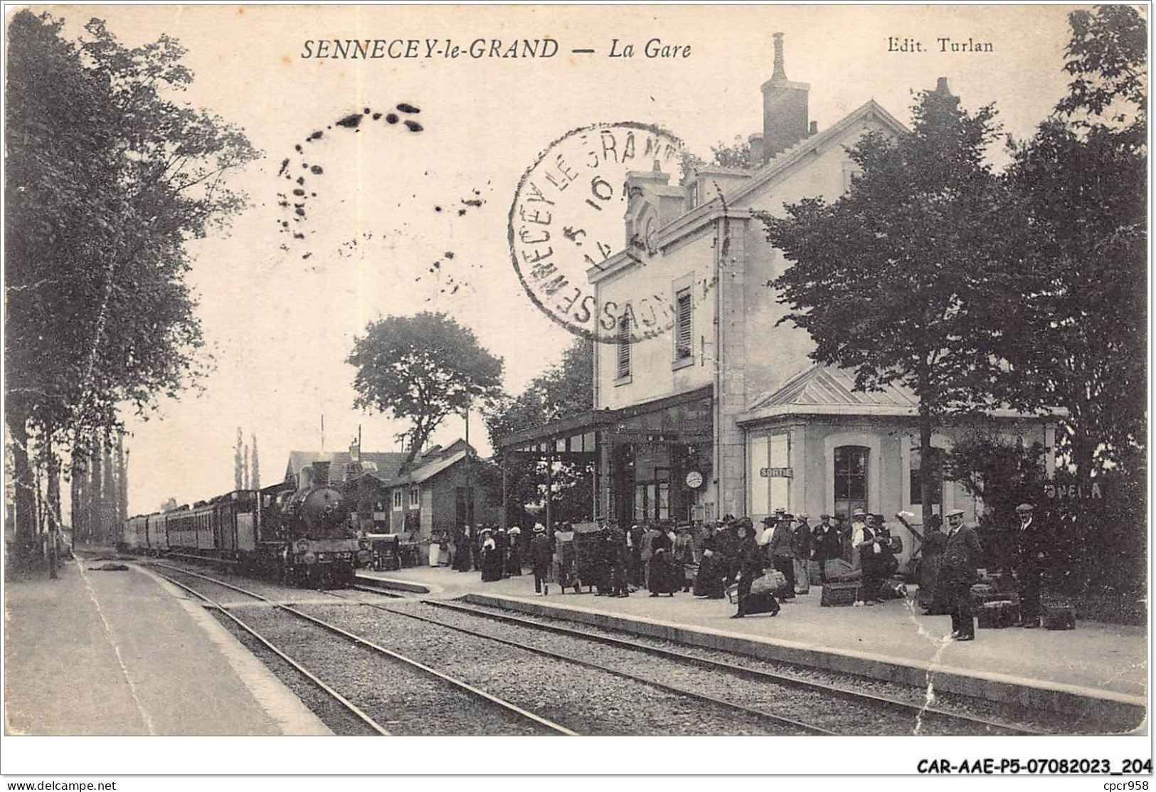 CAR-AAEP5-71-0500 - SENNECEY-LE-GRAND - La Gare - Train - Carte Vendue En L'etat - Autres & Non Classés
