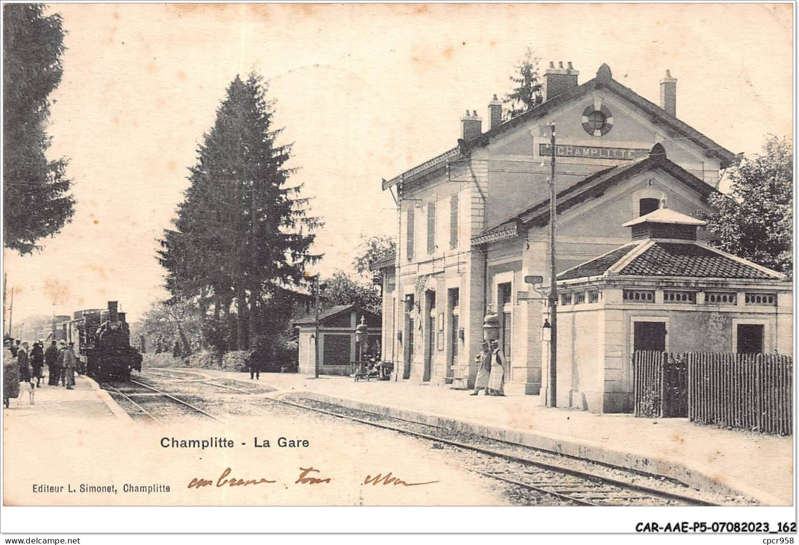 CAR-AAEP5-70-0479 - CHAMPLITTE - La Gare - Train - Autres & Non Classés