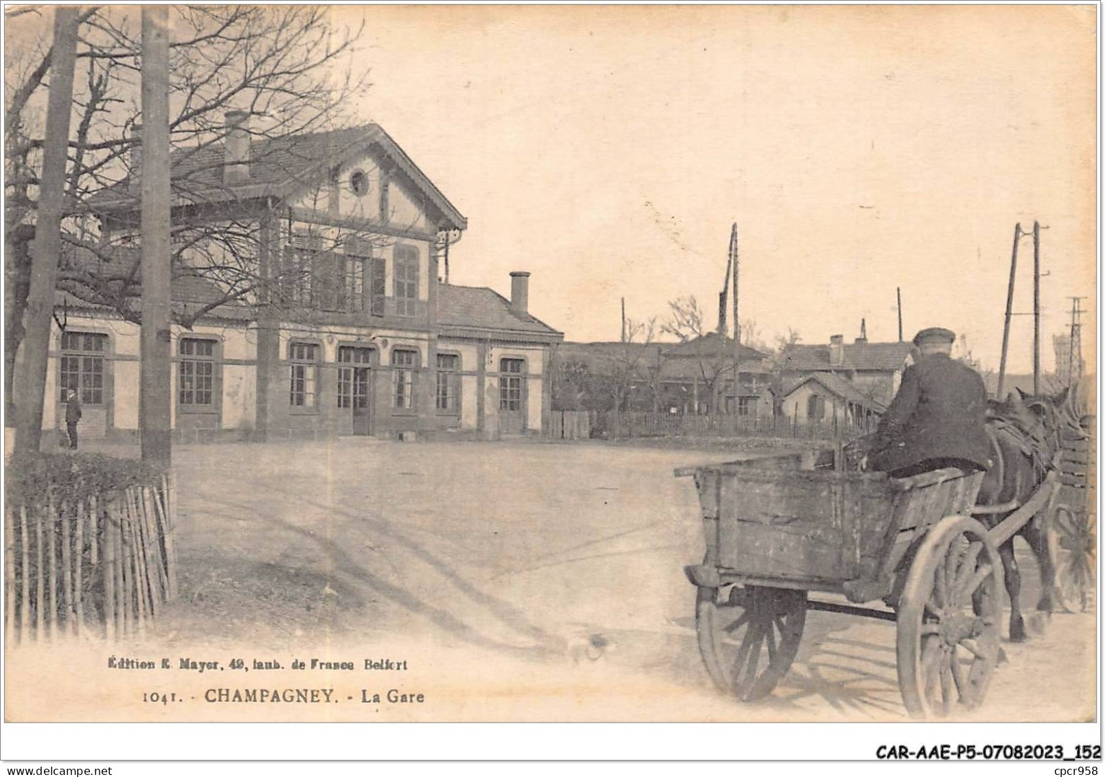 CAR-AAEP5-70-0474 - CHAMPAGNEY - La Gare - Other & Unclassified