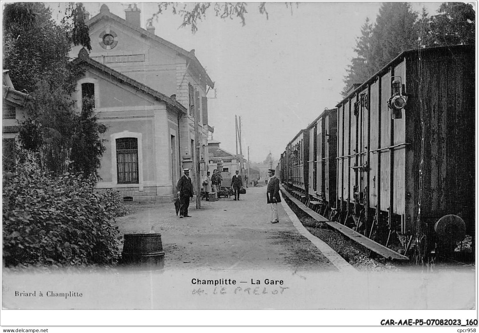 CAR-AAEP5-70-0478 - CHAMPLITTE - La Gare - Train - Carte Pliee, Vendue En L'etat - Autres & Non Classés