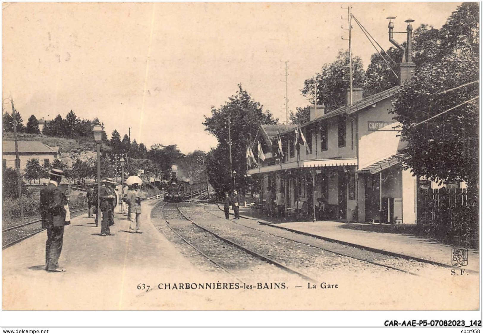 CAR-AAEP5-69-0469 - CHARBONNIERES-LES-BAINS - La Gare - Charbonniere Les Bains