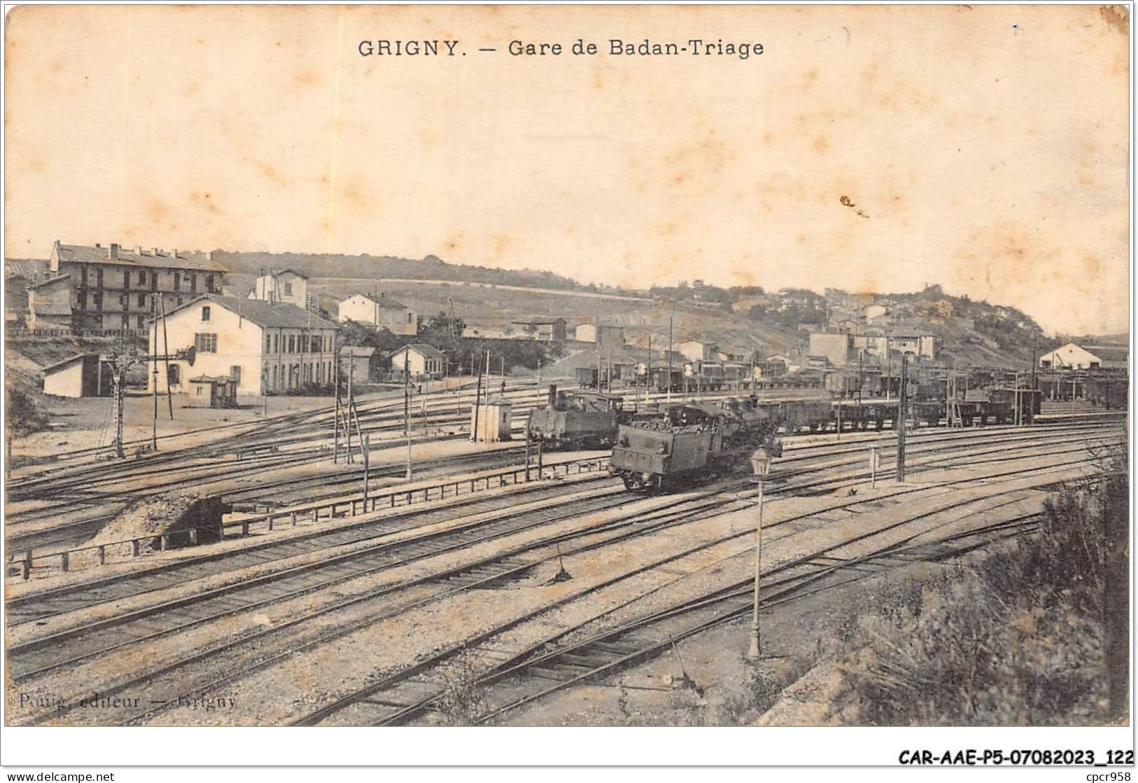 CAR-AAEP5-69-0459 - GRIGNY - Gare De Badan-triage - Train - Grigny