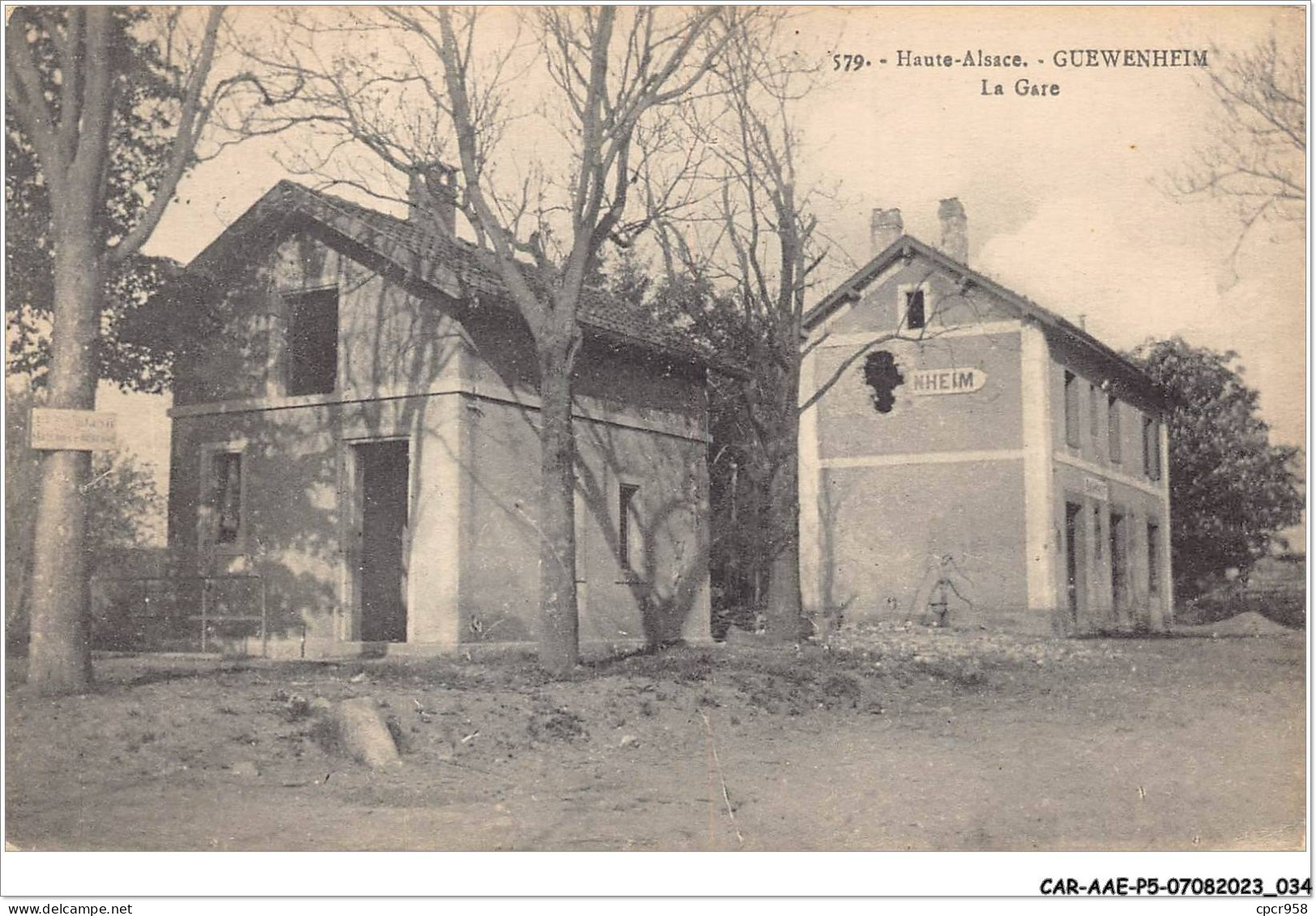 CAR-AAEP5-68-0415 - Haute Alsace - GUEWENHEIM - La Gare - Autres & Non Classés