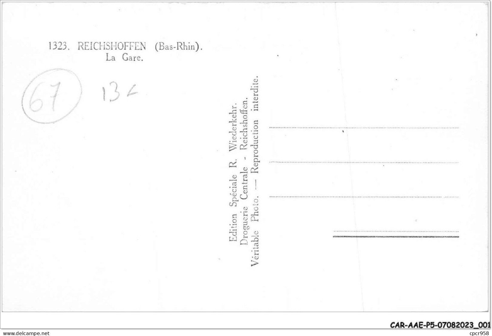 CAR-AAEP5-67-0398 - REISCHSHOFFEN - La Gare - Andere & Zonder Classificatie