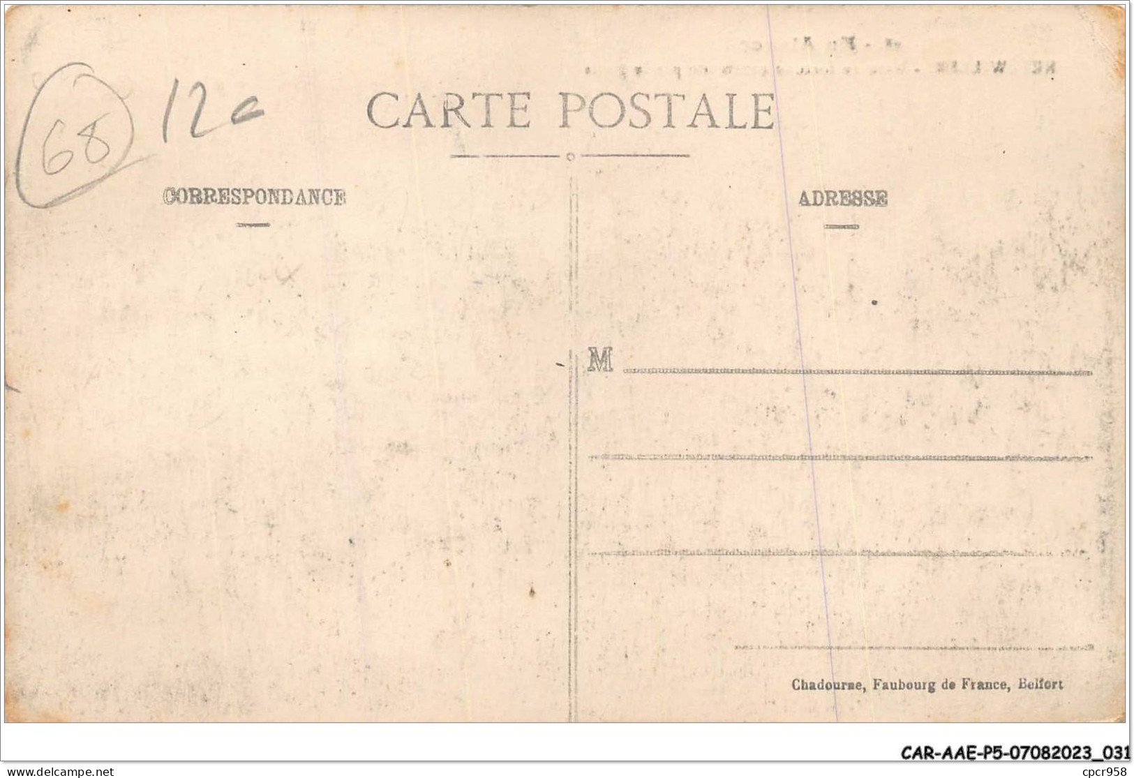 CAR-AAEP5-68-0413 - RETZWILLER - Gare De Fortune Construite Par Le Genie - Autres & Non Classés