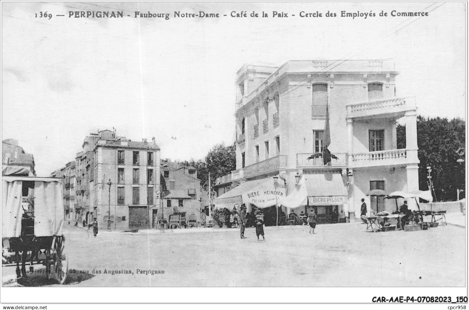 CAR-AAEP4-66-0376 - PERPIGNAN - Faubourg Notre-dame - Café De La Paix - Cercle Des Employés De Commerce - Perpignan