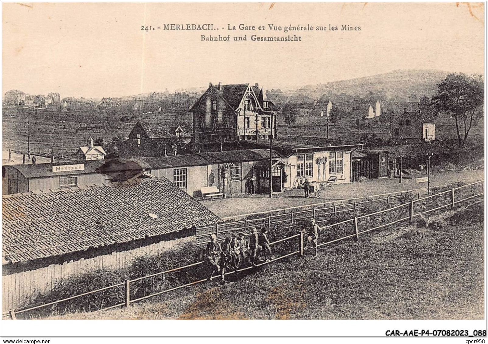 CAR-AAEP4-57-0345 - MERLEBACH - La Gare Et Vue Generale Sur Les Mines - Other & Unclassified