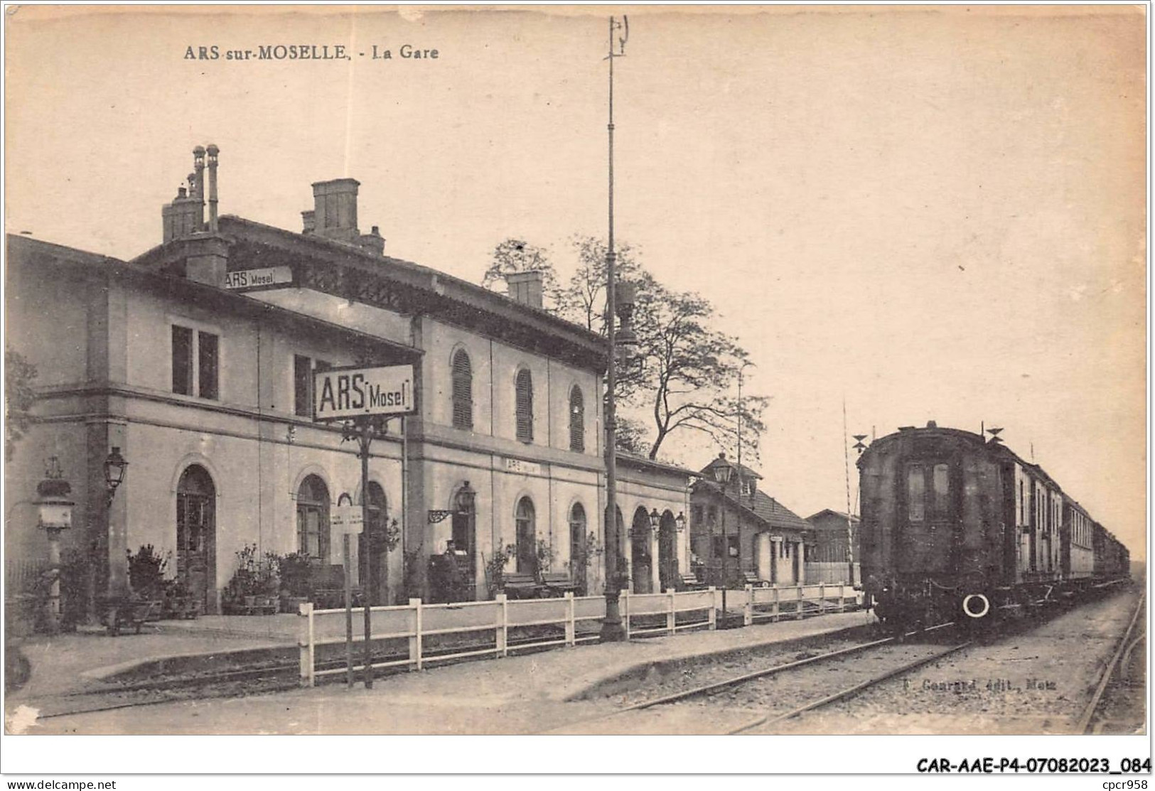 CAR-AAEP4-57-0343 - ARS-SUR-MOSELLE - La Gare - Train - Ars Sur Moselle