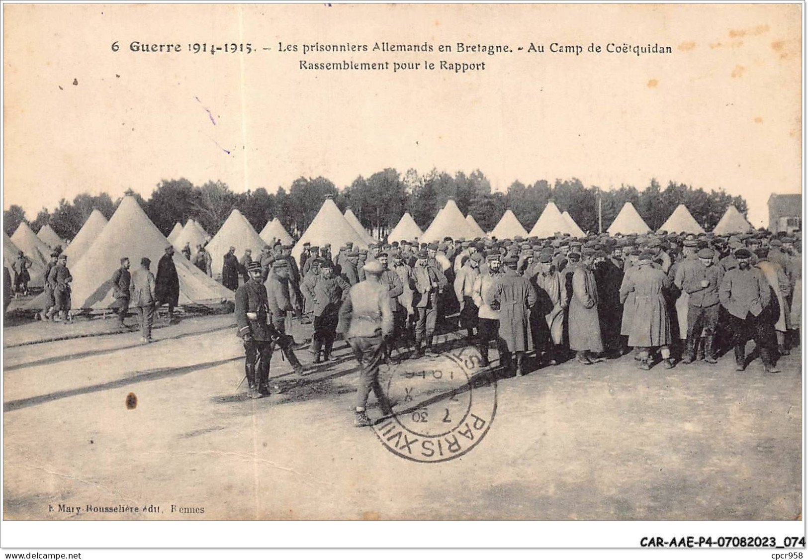 CAR-AAEP4-57-0338 - GUERRE 1914-1915 - Les Prisonniers Allemands En Bretagne - Cachet Militaire - Other & Unclassified