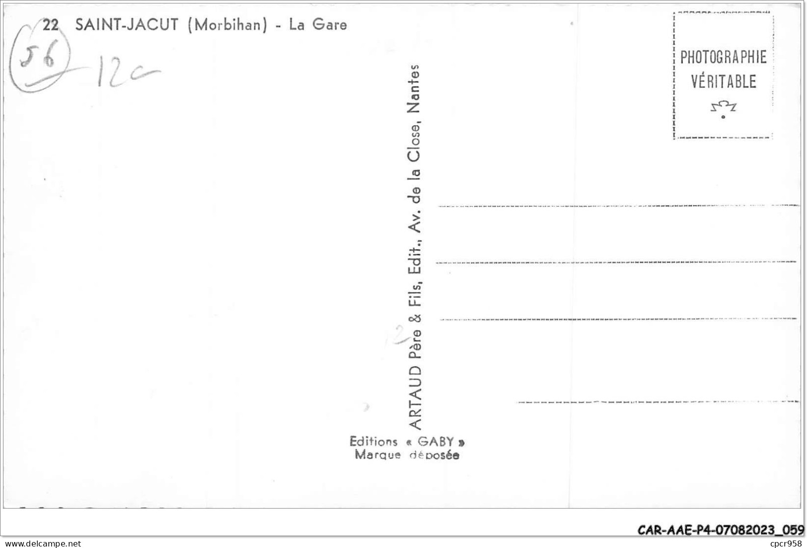 CAR-AAEP4-56-0330 - SAINT-JACUT - La Gare - Other & Unclassified