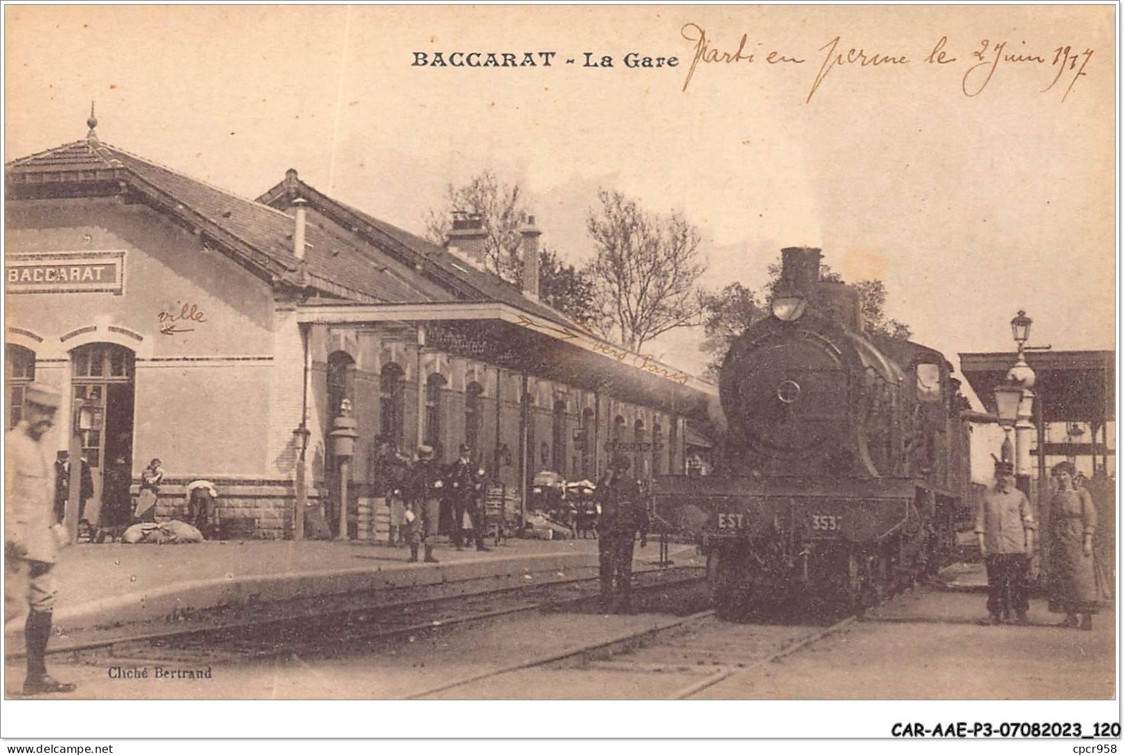 CAR-AAEP3-54-0263 - BACCARAT - La Gare - Train - Baccarat
