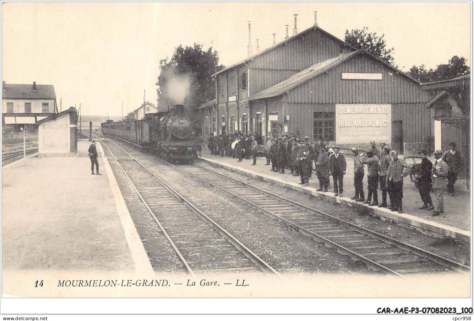 CAR-AAEP3-51-0253 - MOURMELON-LE-GRAND - La Gare - Train - Mourmelon Le Grand