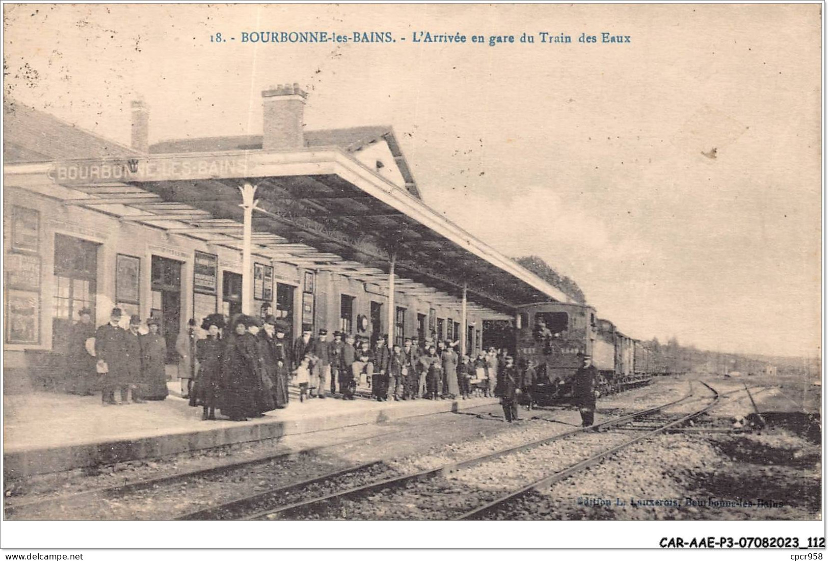 CAR-AAEP3-52-0259 - BOURBONNE-LES-BAINS - L'arrivée En Gare Des Trains Des Eaux - Train - Bourbonne Les Bains