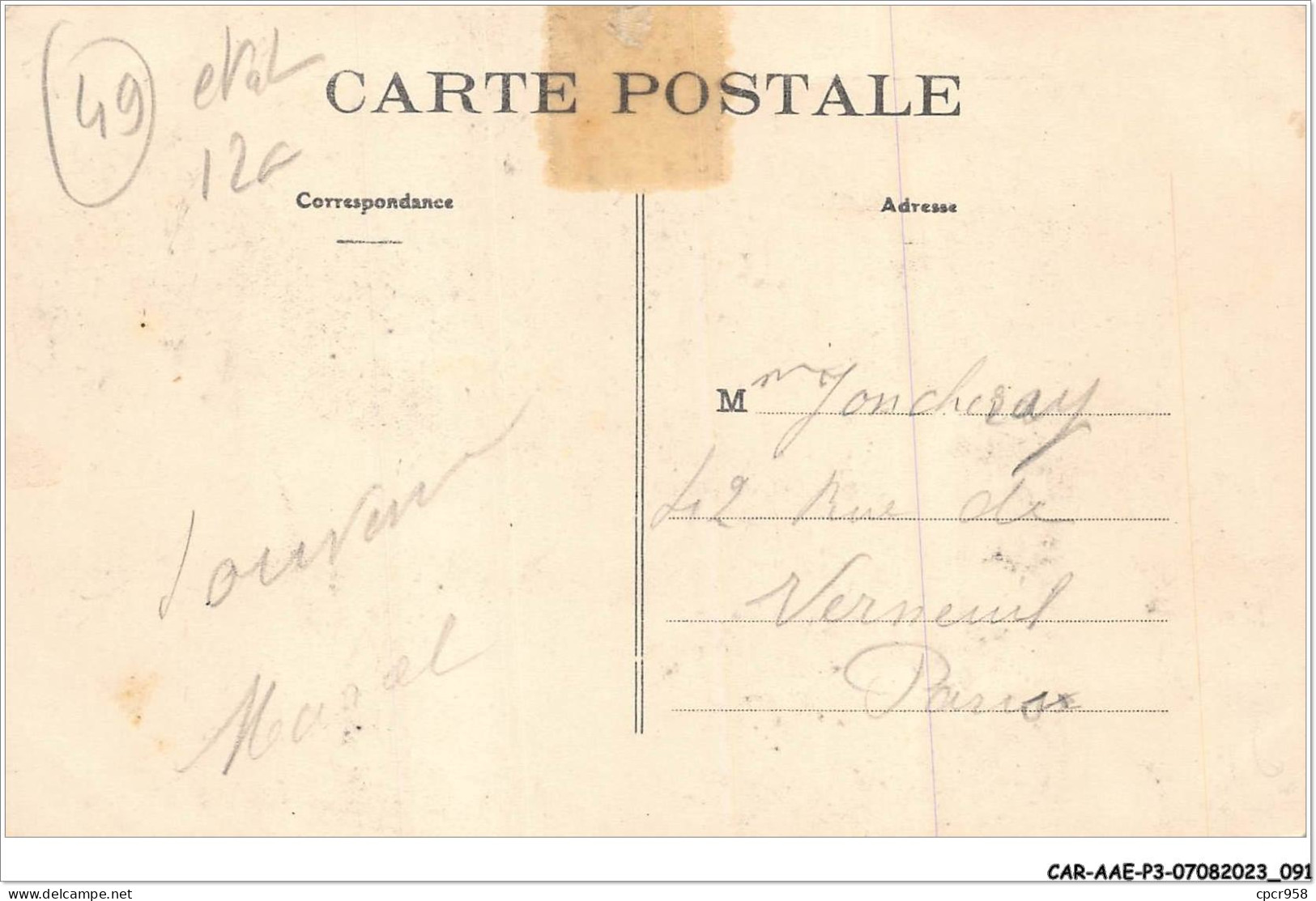 CAR-AAEP3-49-0248 - ANGERS - LA CATASPROPHE DES PONTS-DE-CE - Carte Vendue En L'etat - Angers