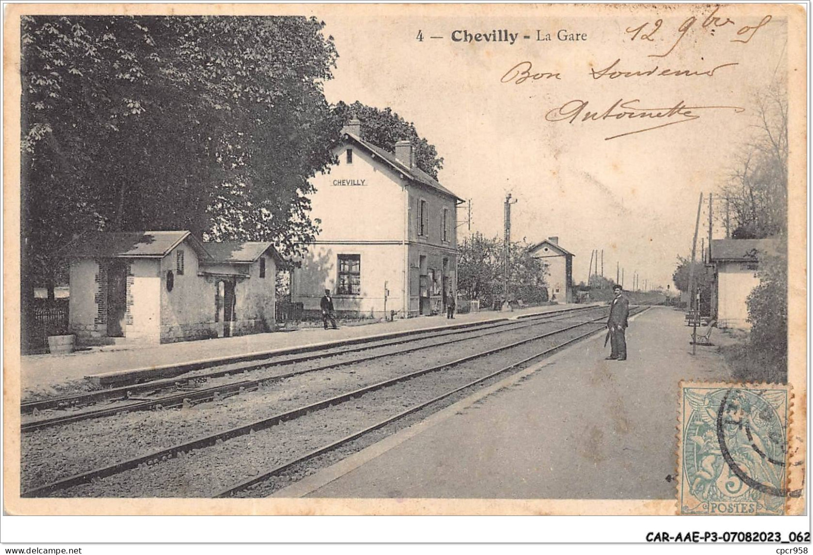 CAR-AAEP3-45-0234 - CHEVILLY - La Gare - Autres & Non Classés