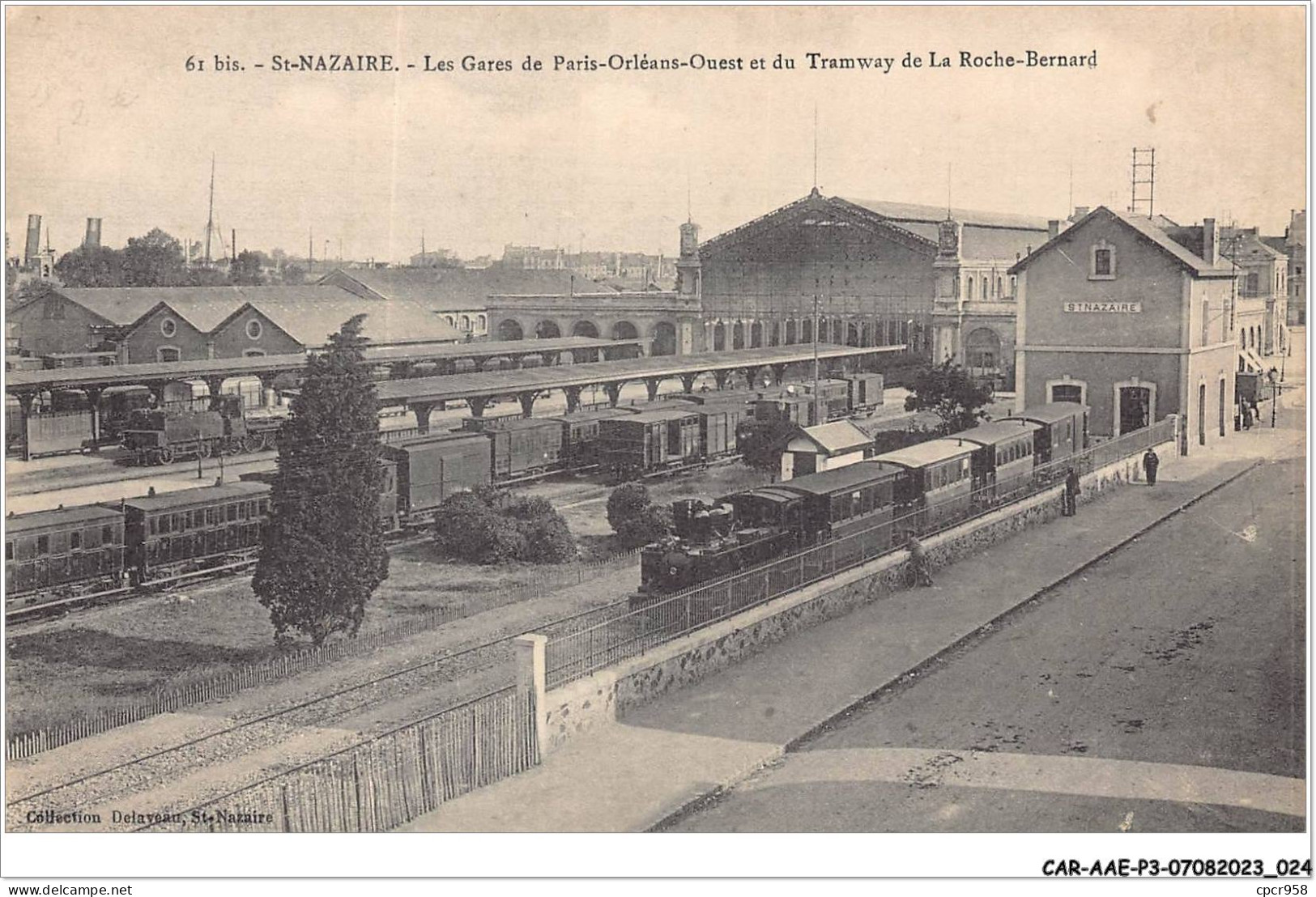 CAR-AAEP3-44-0215 - SAINT-NAZAIRE -les Gares  ïÂ¿Â½ Du Tramway De La Roche-bernard - Train - Saint Nazaire