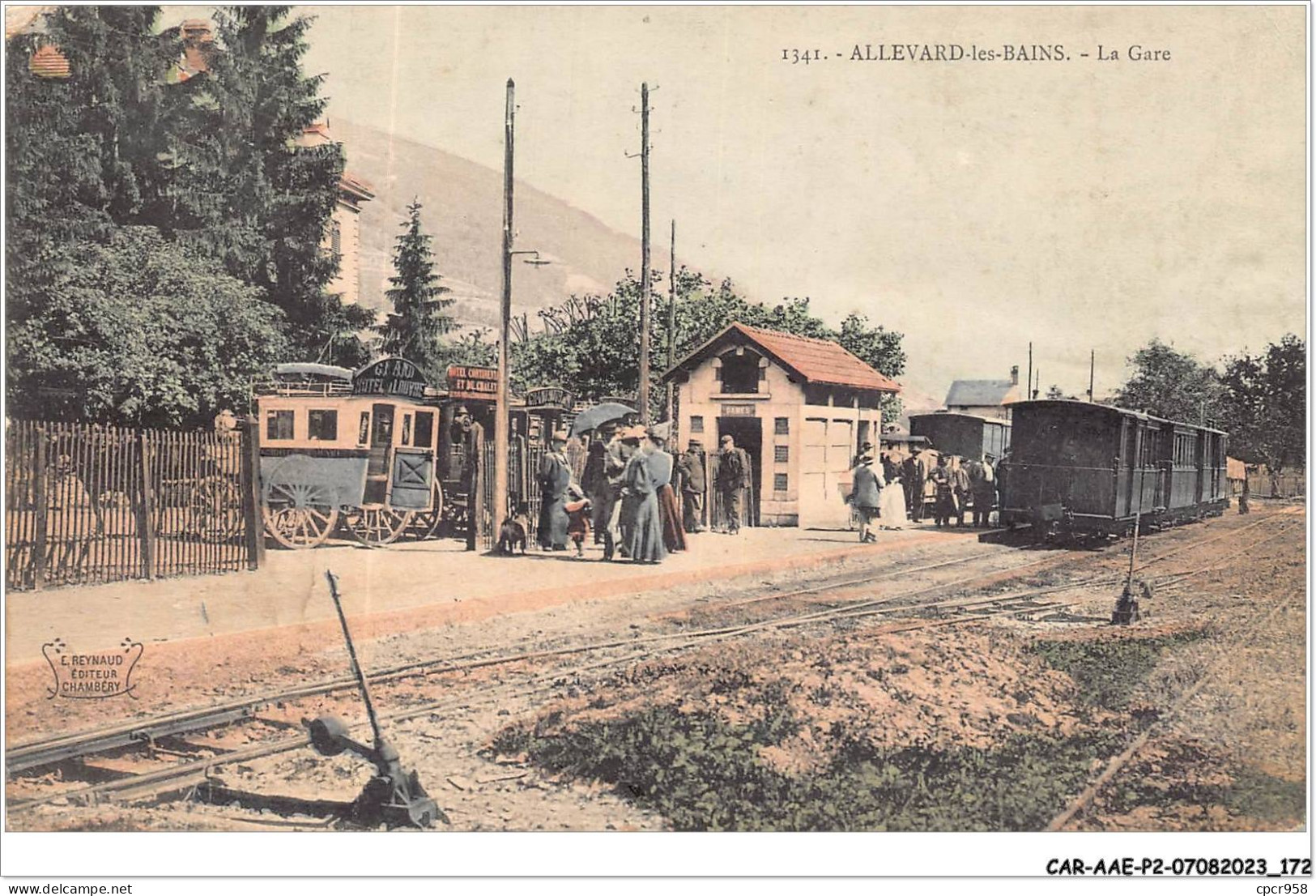 CAR-AAEP2-38-0194 - ALLEVARD-LES-BAINS - La Gare - Train - Allevard