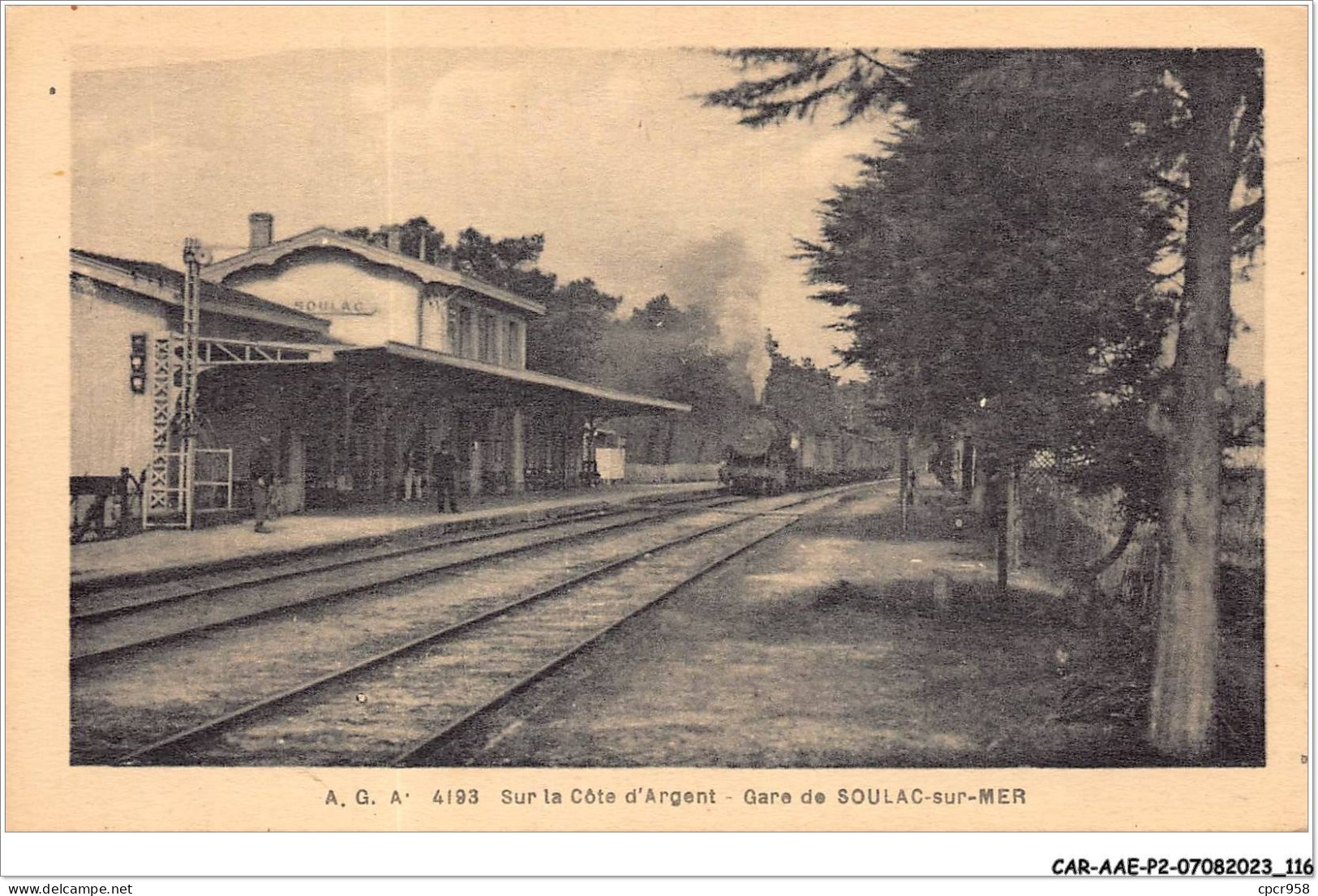 CAR-AAEP2-33-0166 - Sur La Cote D'argent - Gare De SOULAC-SUR-MER - Train - Soulac-sur-Mer