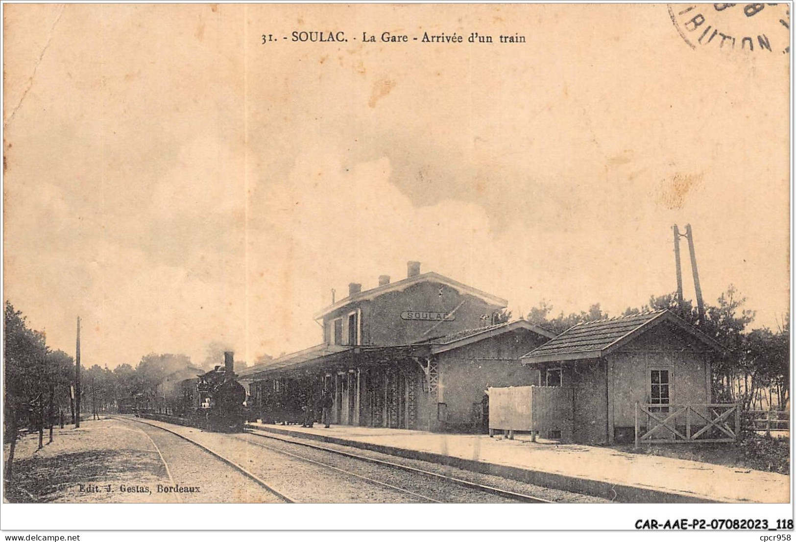 CAR-AAEP2-33-0167 - SOULAC - La Gare - L'arrivée D'un Train - Soulac-sur-Mer