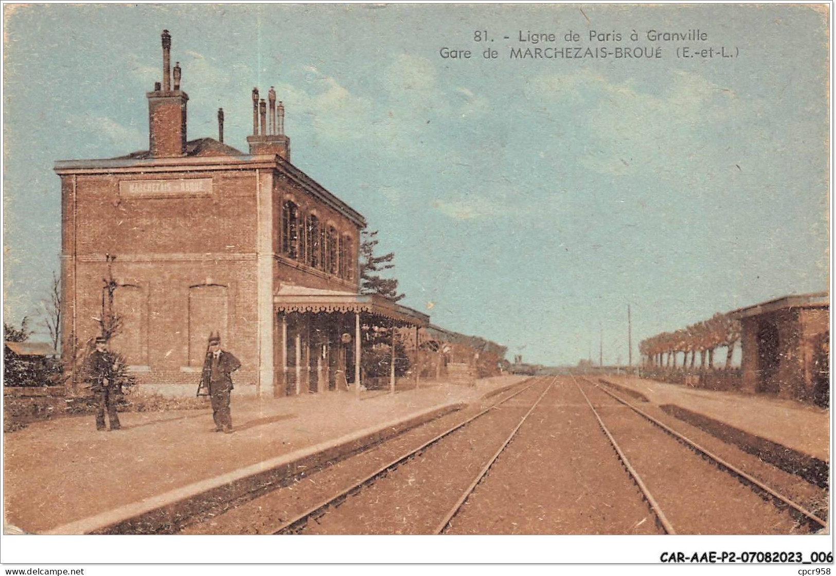 CAR-AAEP2-28-0112 - Ligne De Paris A GRANVILLE - Gare De MARCHEZAIS-BROUE - Autres & Non Classés