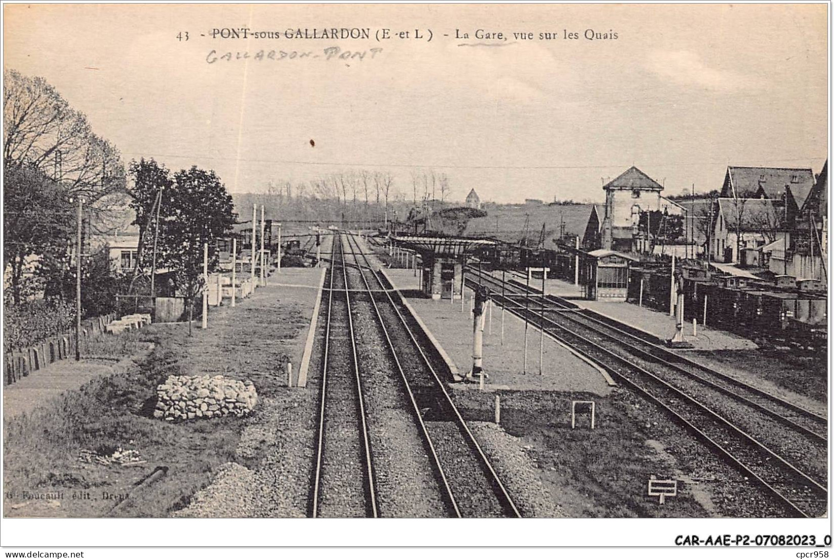 CAR-AAEP2-28-0109 - PONT-SOUS-GARLLARDON - La Gare - Vue Sur Les Quais - Autres & Non Classés