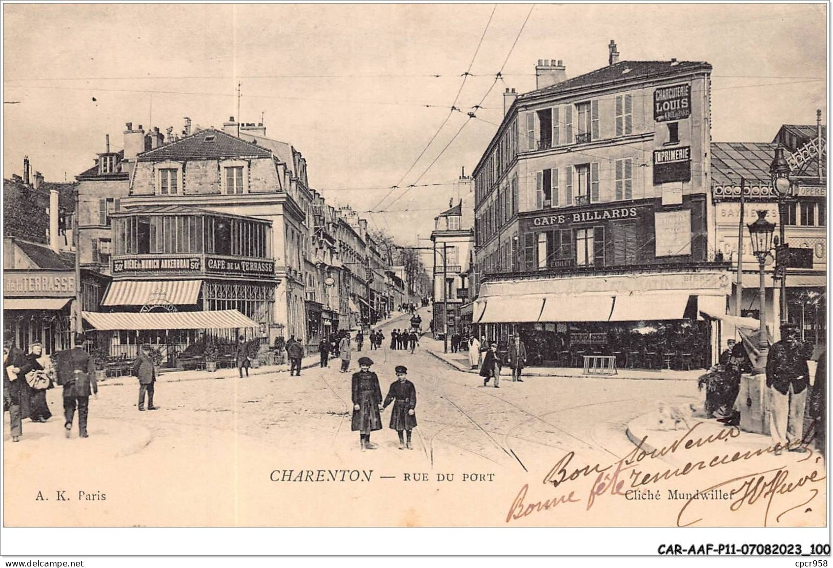 CAR-AAFP11-94-0981 - CHARENTON - Rue Du Port - Cafe De La Terrasse, Commerces - Charenton Le Pont