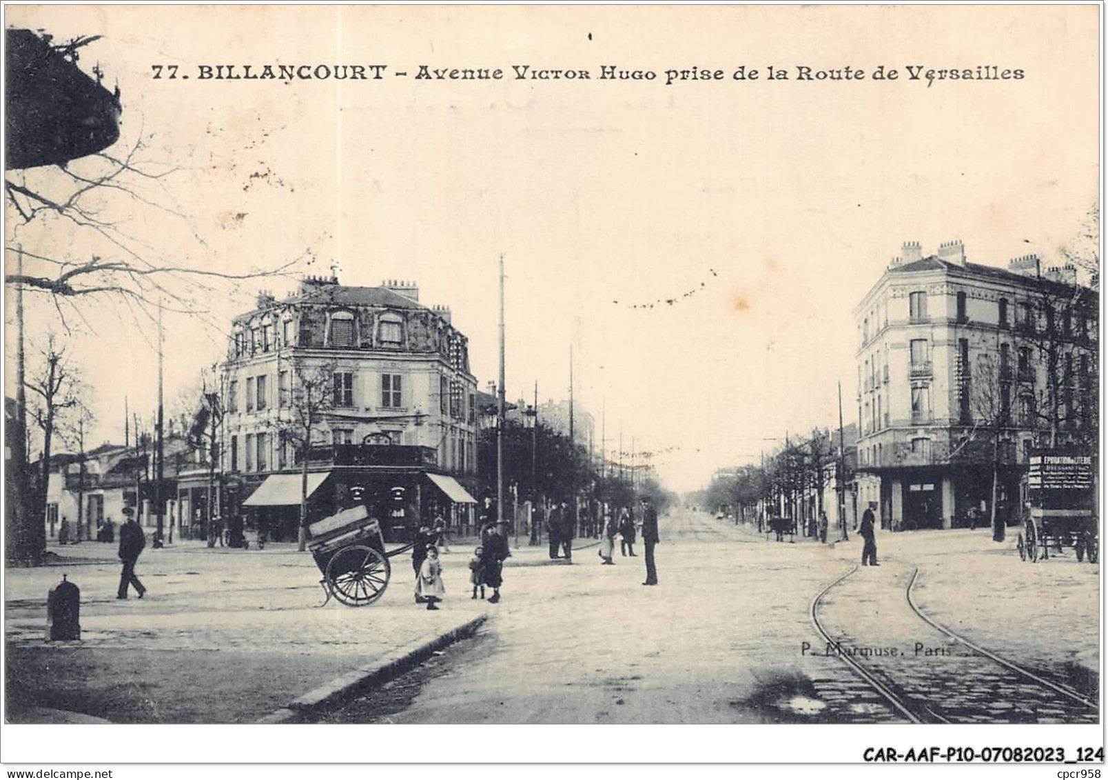 CAR-AAFP10-92-0918 - BILLANCOURT - Avenue Victor Hugo Prise De La Route De Versailles - Boulogne Billancourt