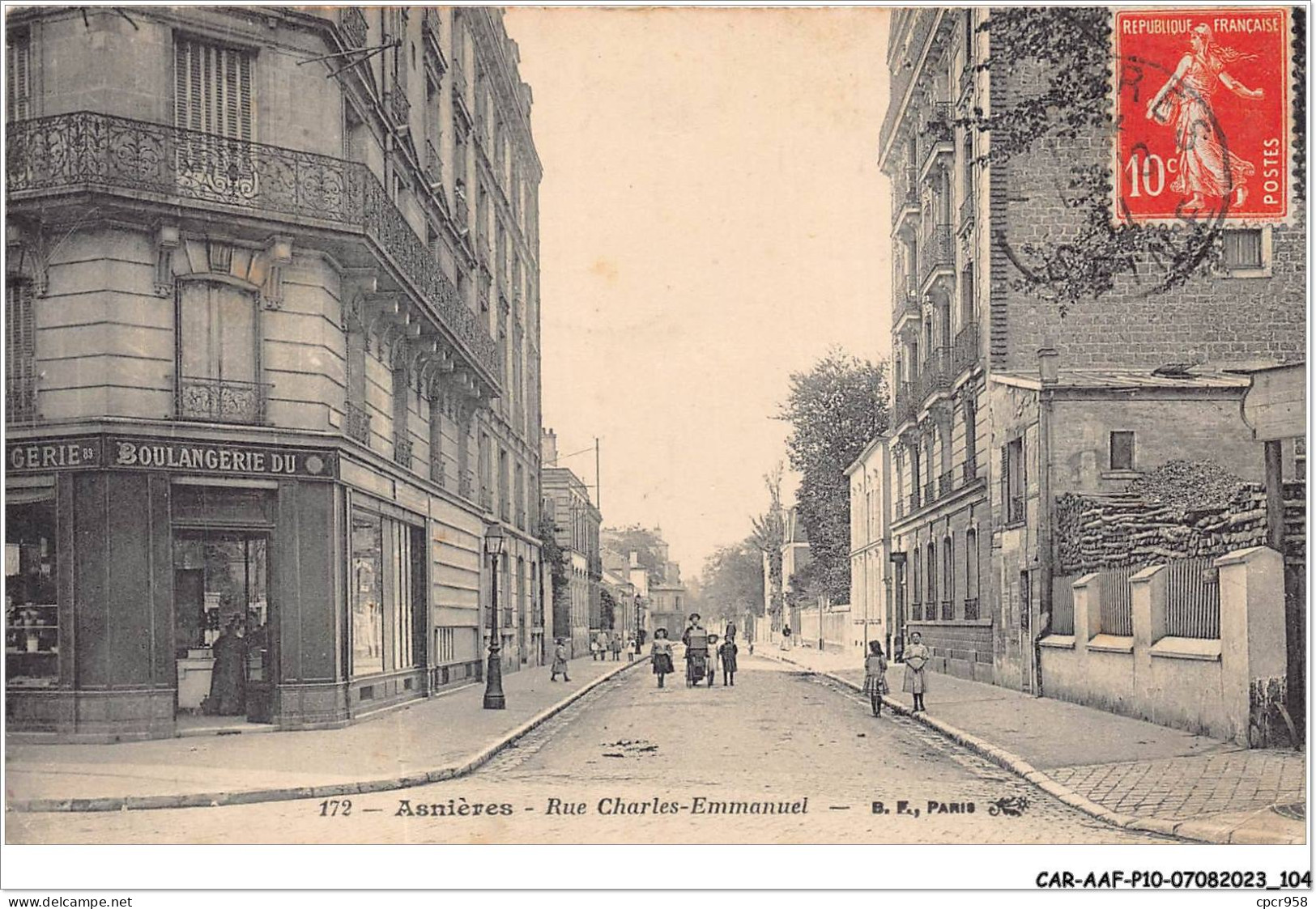 CAR-AAFP10-92-0908 - ASNIERES - Rue Charles-Emmanuel - Boulangerie - Asnieres Sur Seine