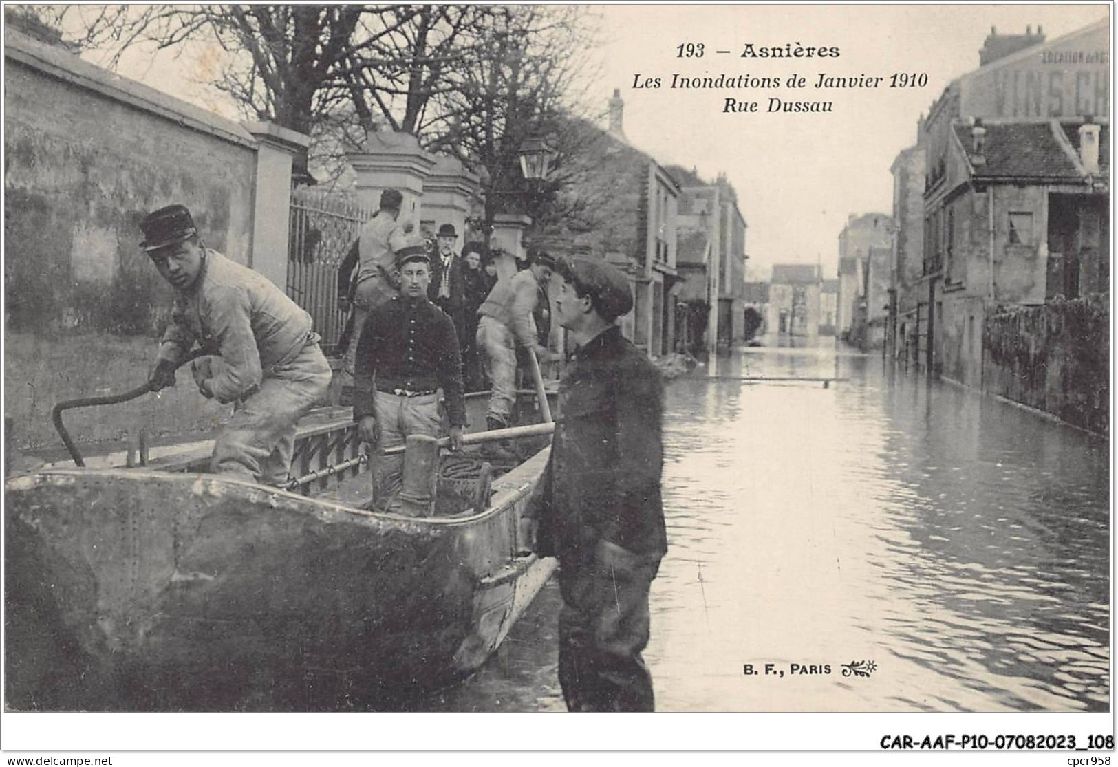 CAR-AAFP10-92-0910 - ASNIERES - Les Inondations De Janvier 1910 - Rue Dussau - Asnieres Sur Seine