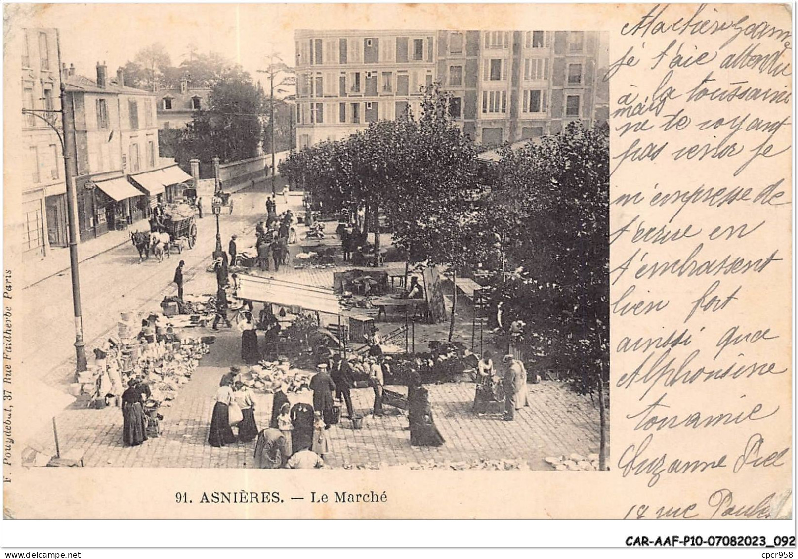 CAR-AAFP10-92-0902 - ASNIERES - Le Marché - Asnieres Sur Seine