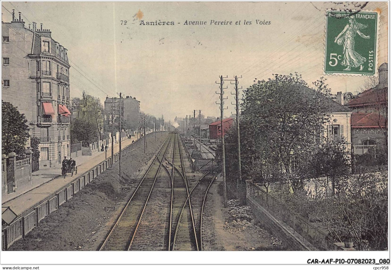 CAR-AAFP10-92-0896 - ASNIERES - Avenue Pereire Et Les Voies - Asnieres Sur Seine