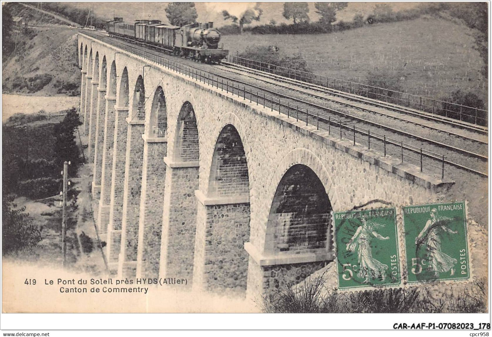 CAR-AAFP1-03-0090 - Le Pont Du Soleil Pres HYDS - Canton De Commentry - Train - Sonstige & Ohne Zuordnung