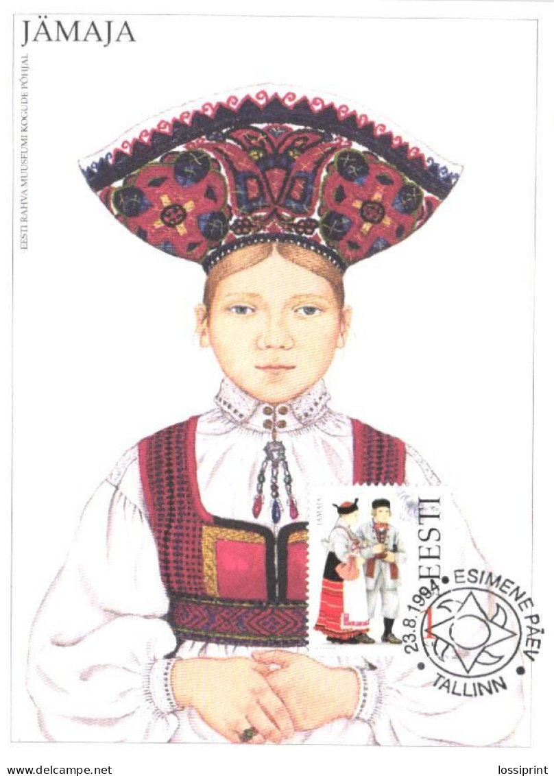 Estonia:Maxi Card Jämajae National Costumes, 1994 - Estland