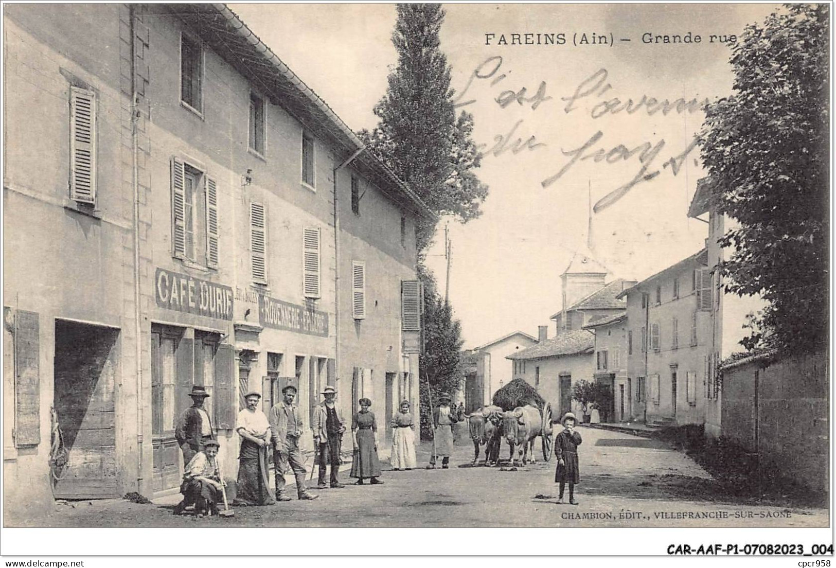 CAR-AAFP1-01-0003 - FAREINS - Grande Rue - Cafe Durif - Non Classés