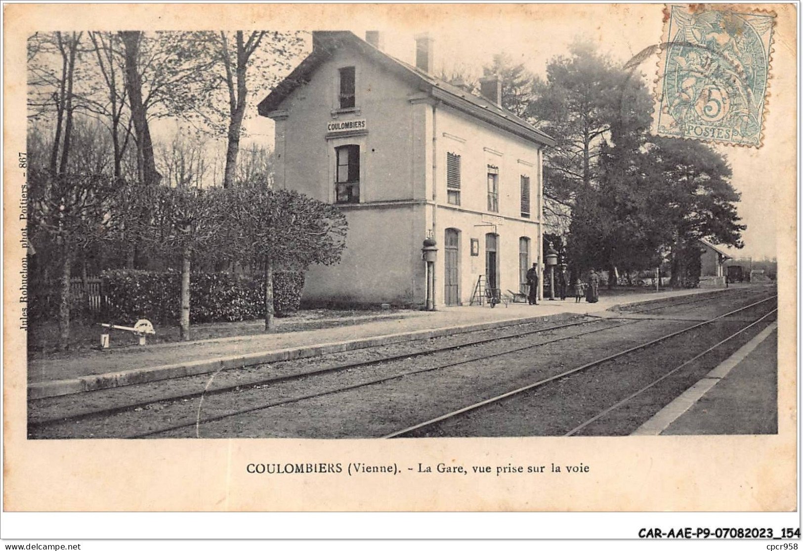 CAR-AAEP9-86-0913 - COULOMBIERS - La Gare - Vue Prise Sur La Voie - Other & Unclassified
