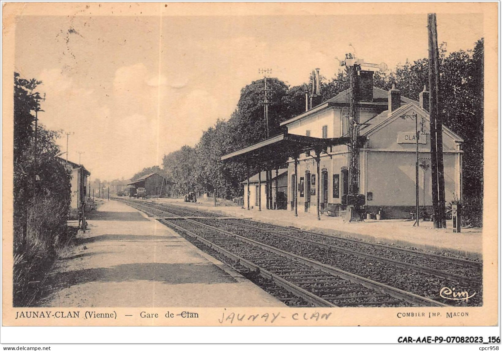 CAR-AAEP9-86-0914 - JAUNAY-CLAN - Gare De Clan - Autres & Non Classés