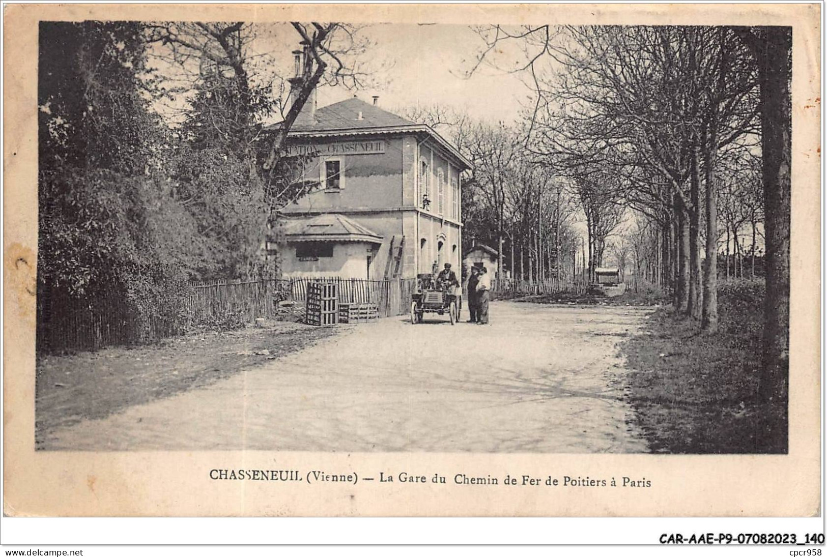 CAR-AAEP9-86-0906 - CHASSENEUIL - La Gare Du Chemin De Fer De Poitiers A Paris - Autres & Non Classés