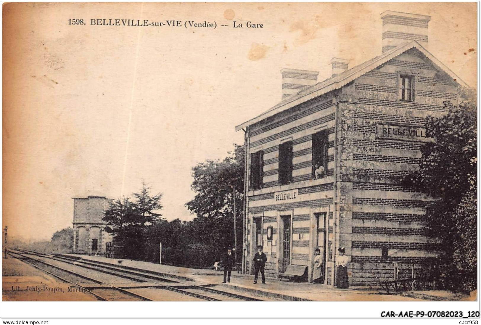 CAR-AAEP9-85-0896 - BELLEVILLE-SUR-VIE - La Gare - Carte Vendue En L'etat - Other & Unclassified