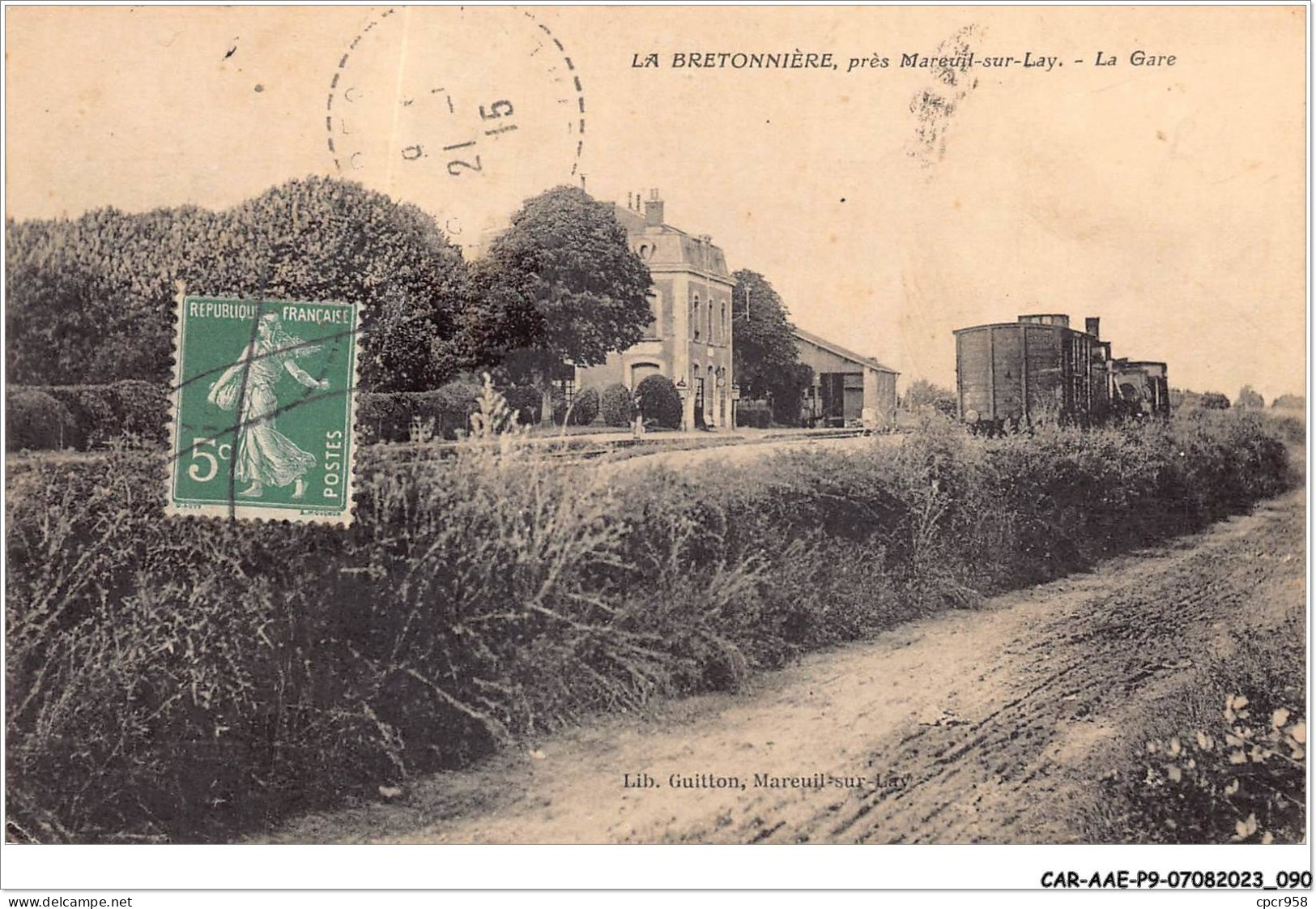 CAR-AAEP9-85-0881 - LA BRETONNIERES - Pres MAREUIL-SUR-LAY - La Gare - Mareuil Sur Lay Dissais
