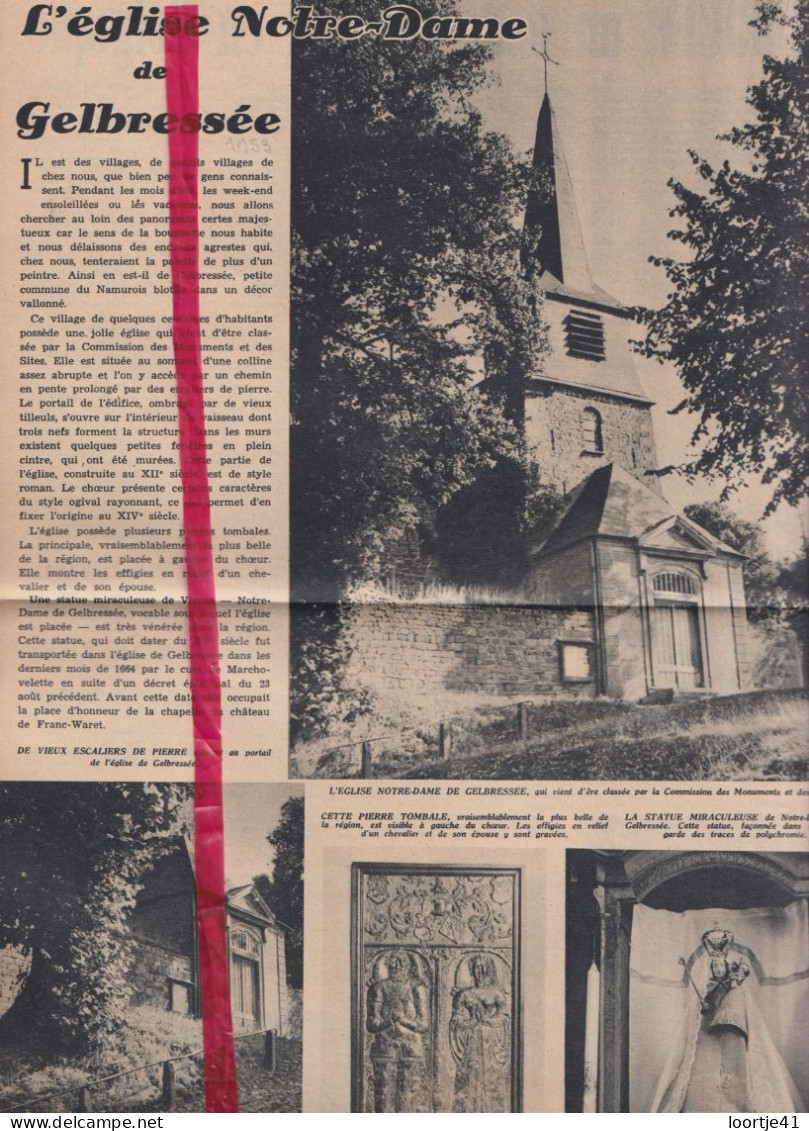 Gelbressée - L'Eglise Notre Dame - Orig. Knipsel Coupure Tijdschrift Magazine - 1953 - Unclassified