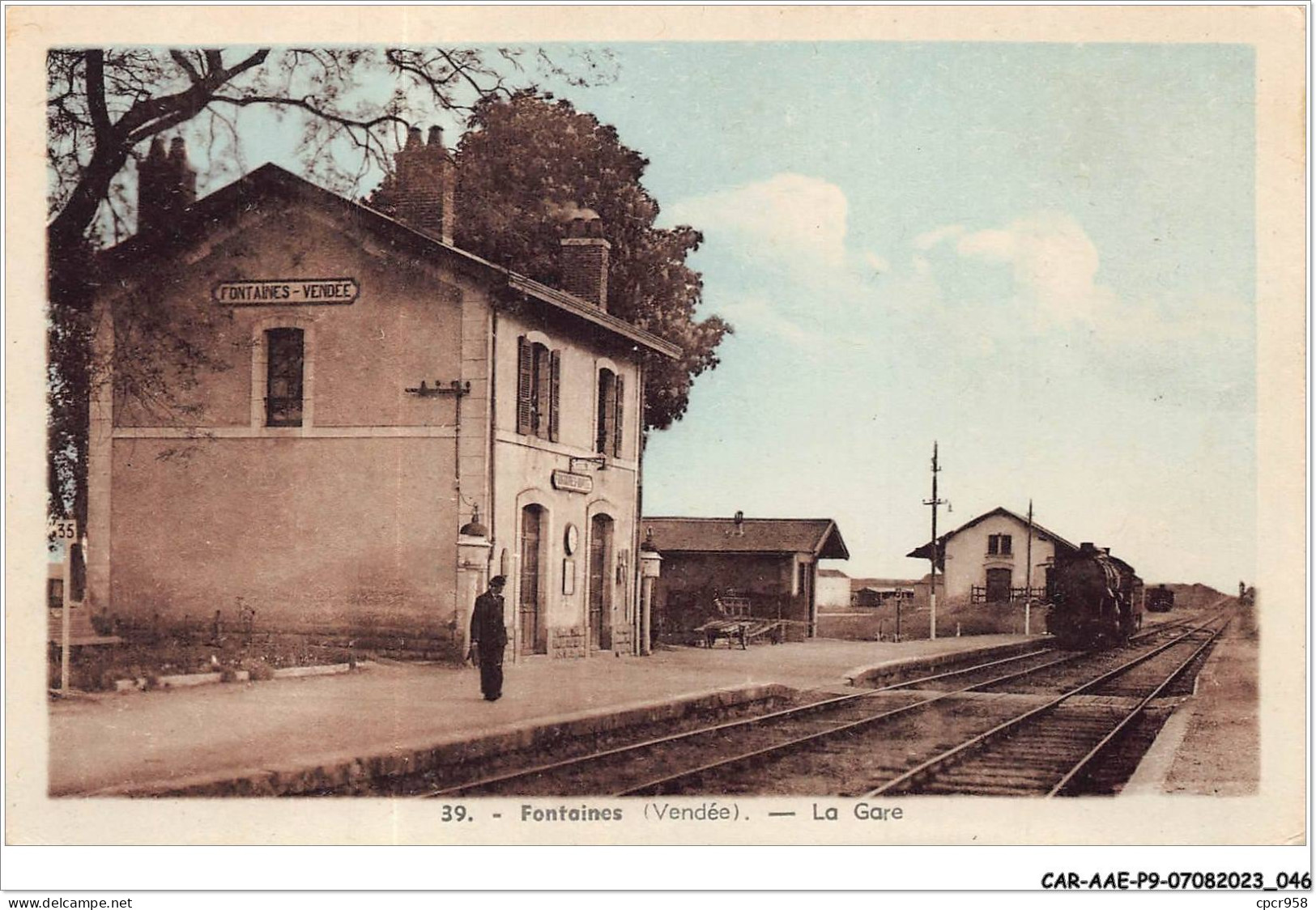 CAR-AAEP9-85-0859 - FONTAINES - La Gare - Train - Other & Unclassified