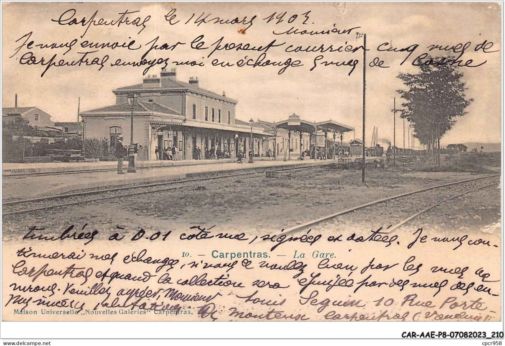 CAR-AAEP8-84-0832 - CARPENTRAS - La Gare - Carte Vendue En L'etat - Carpentras